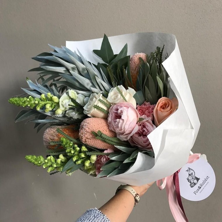 Букет из ниток для вязания