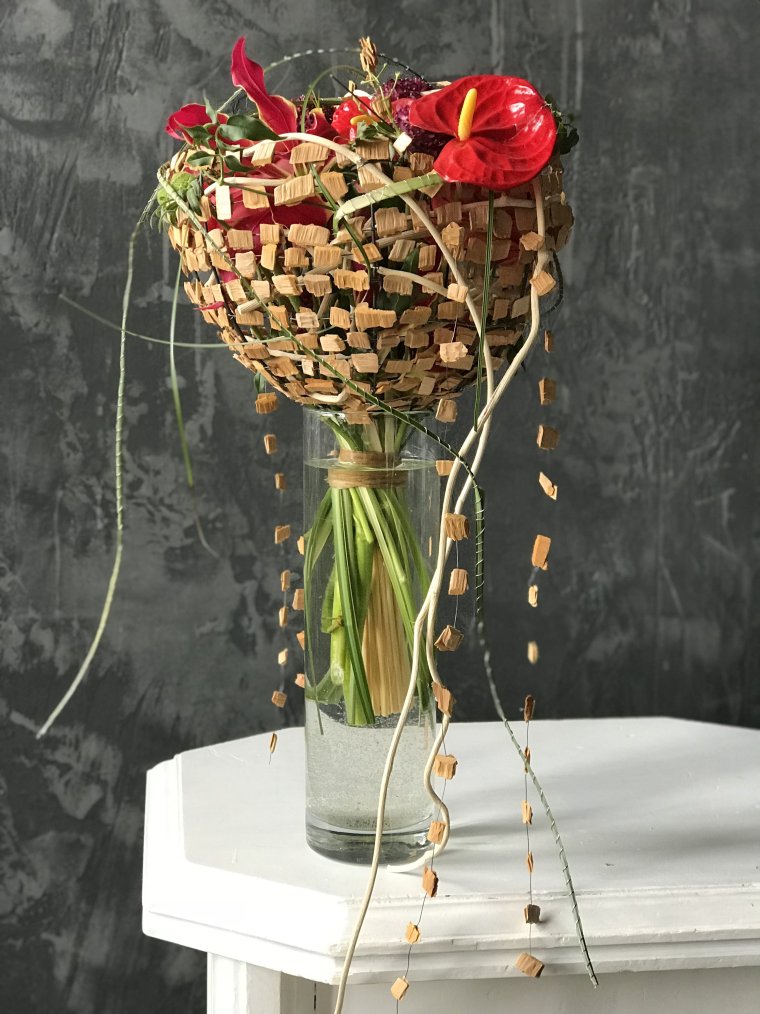 Букет невесты в пудровых оттенках