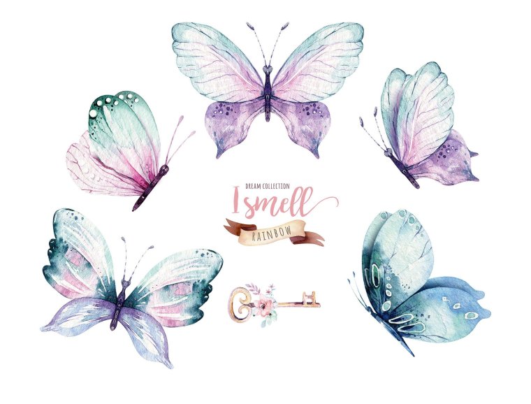 Акварельные бабочки