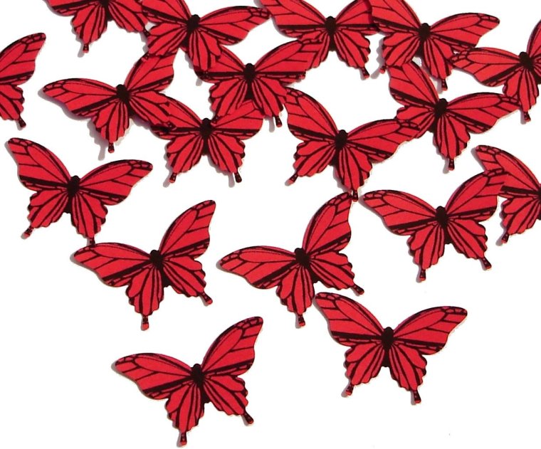 Бабочки на белом фоне