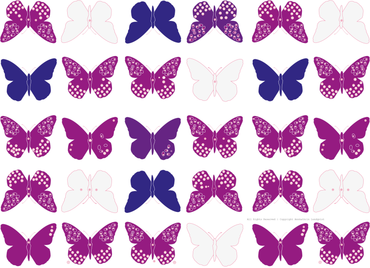 Бабочки сиреневые фотопечать