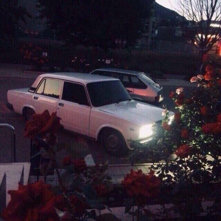 ВАЗ 2107 С розами на капоте