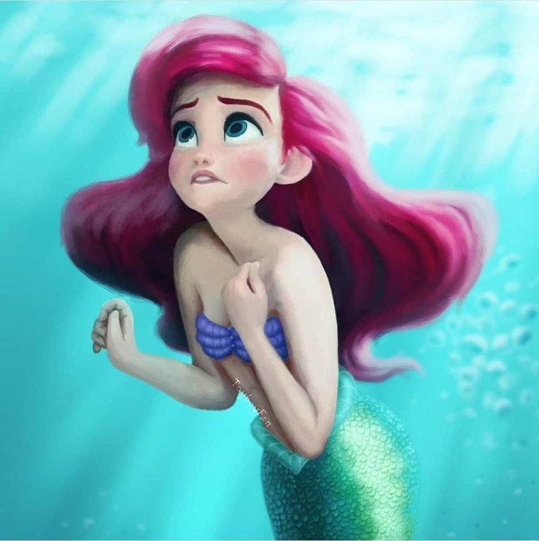 Ариэль принцесса в профиль
