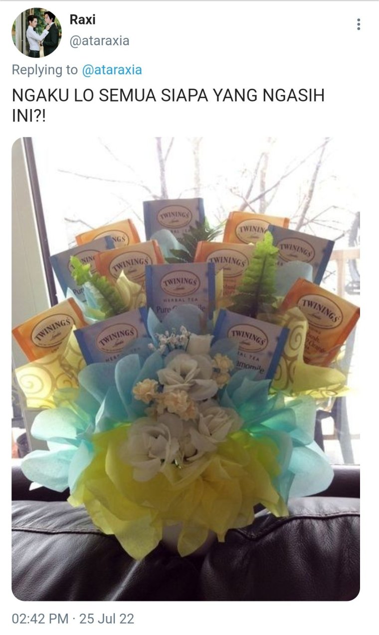 Букет с пакетиками чая