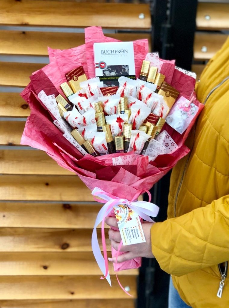 Подарочная корзина с чаем и конфетами