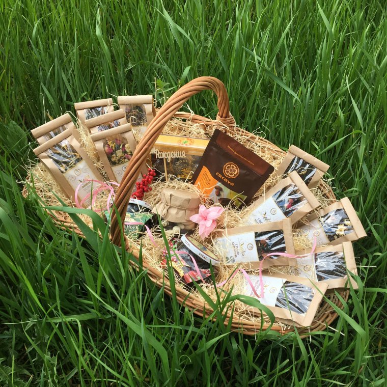 Букет из чая и конфет