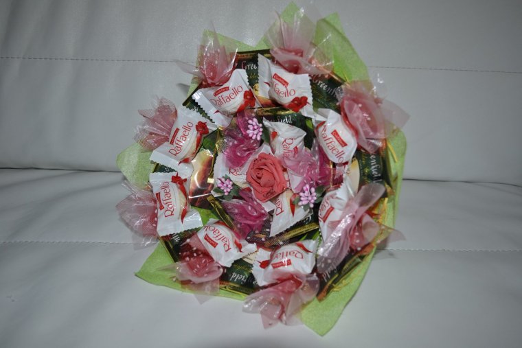 Букет из чая и конфет