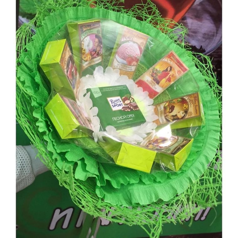 Букет из пакетиков чая Greenfield