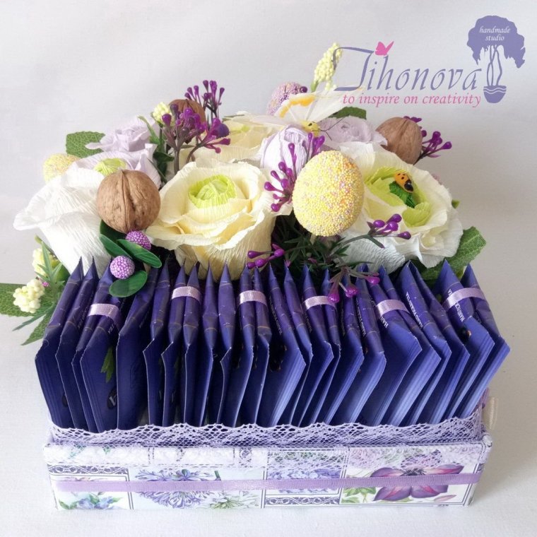 Конфетно чайный букет