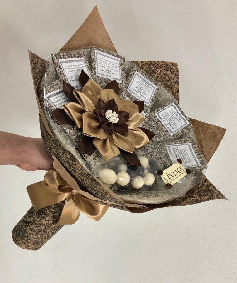 Букет пожеланий своими руками