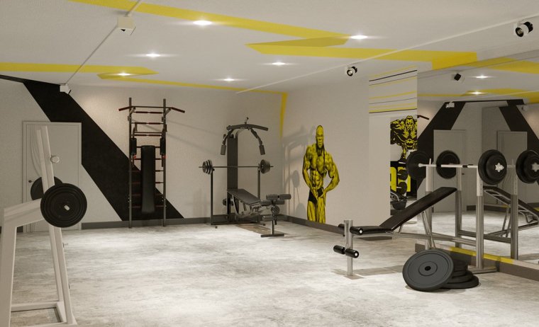 Стены тренажерного зала