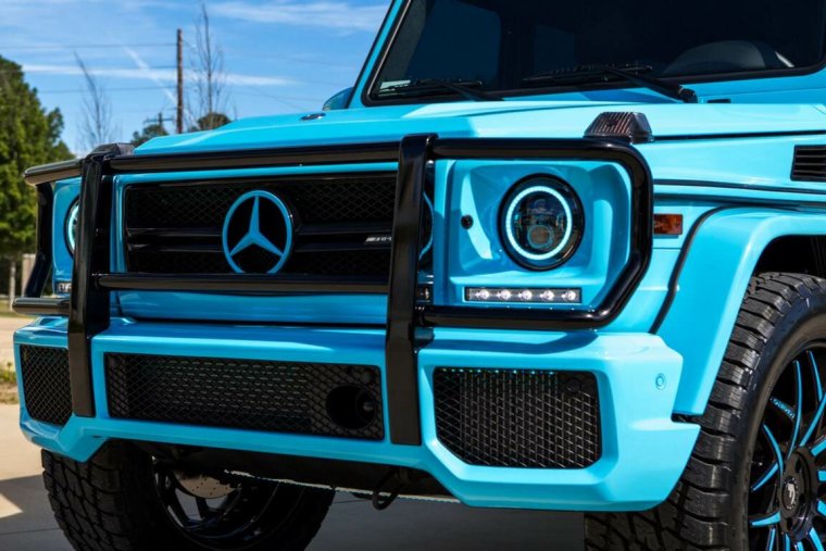 Мерседес g63 голубой