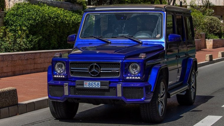 Мерседес g63 синий