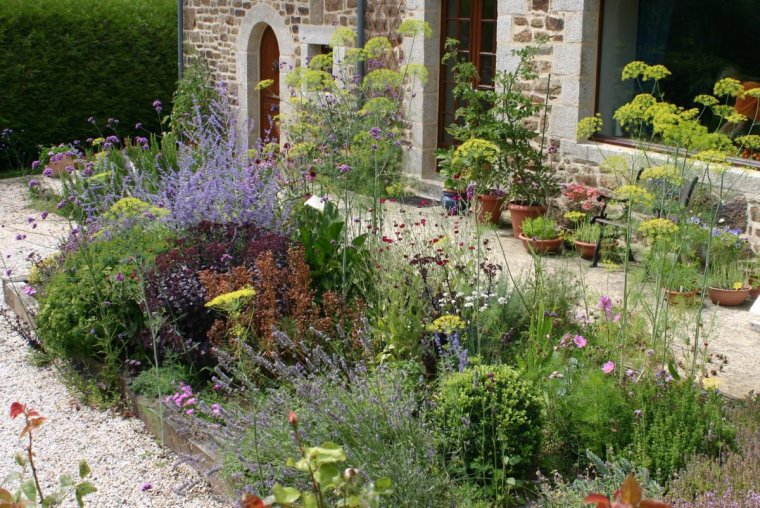 Цветник с перовскией