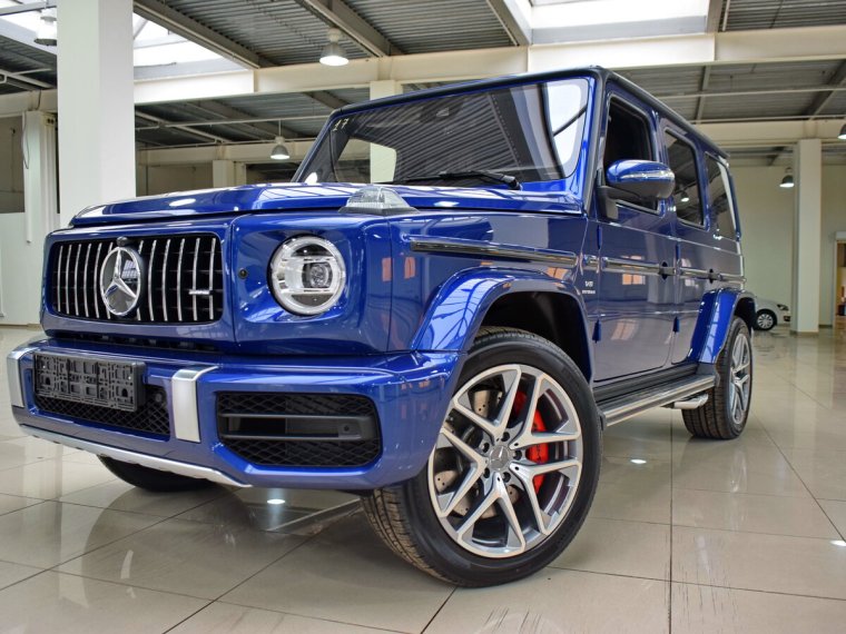 Синий Мерседес Бенц g63 AMG
