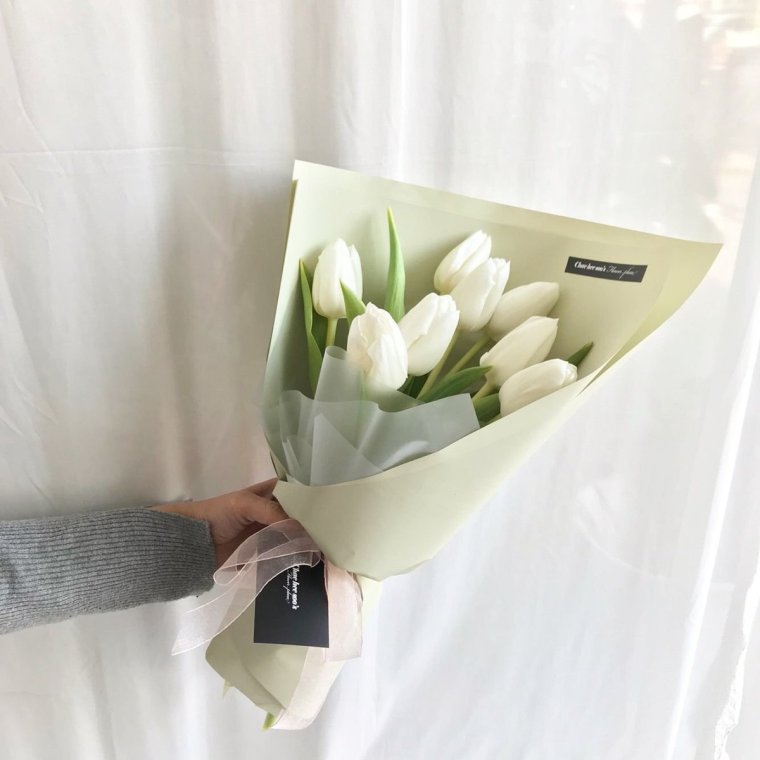 Маленькие букеты из тюльпанов