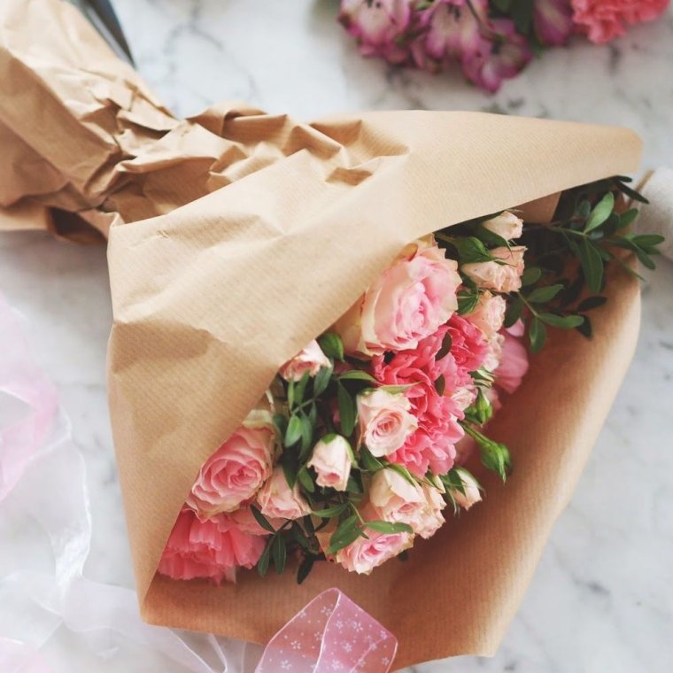 Букет в крафтовой бумаге