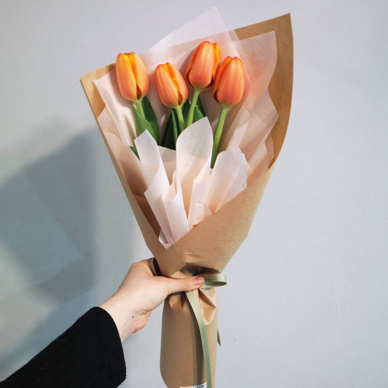 Красивая упаковка букета