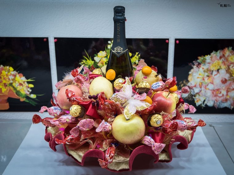 Съедобные букеты для женщин