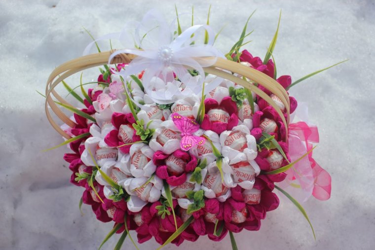 Необычные букеты на др