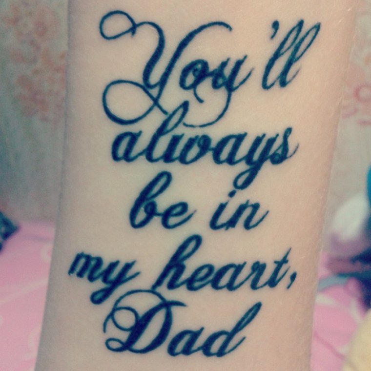 Тату отец в Моем сердце