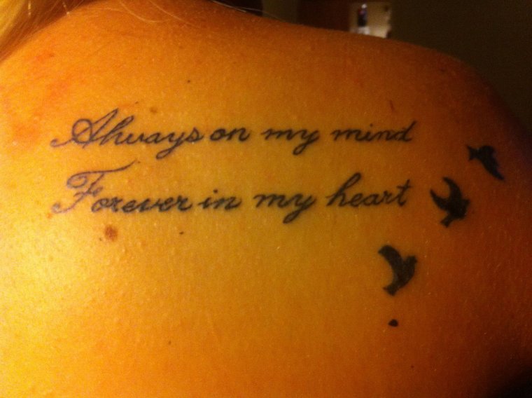 Татуировка always in my Heart
