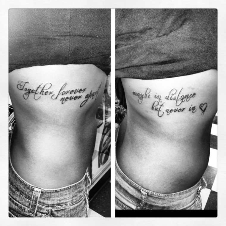 Татуировка вместе навсегда