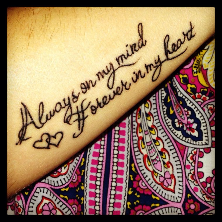 Татуировка ты навсегда в Моем сердце
