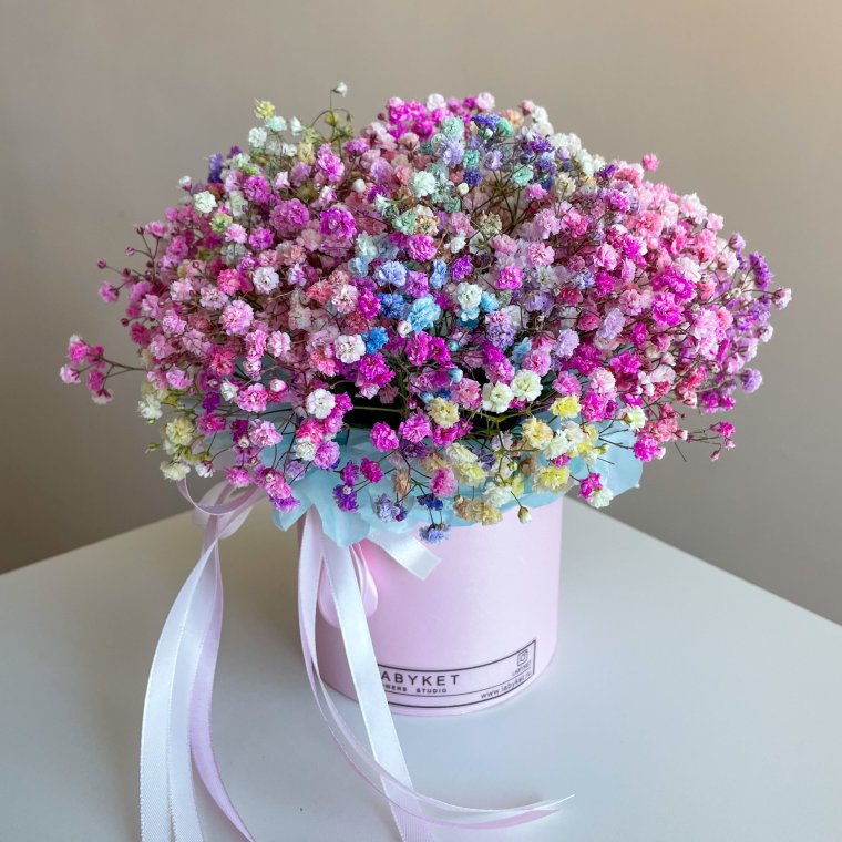 Букет гипсофила Радужная