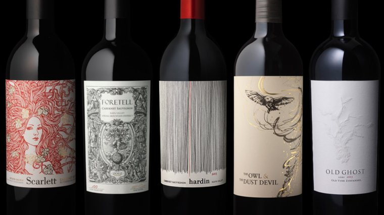 Стильные этикетки для вина