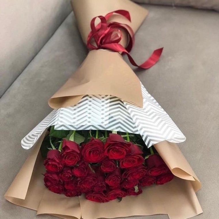 Красивая упаковка букета