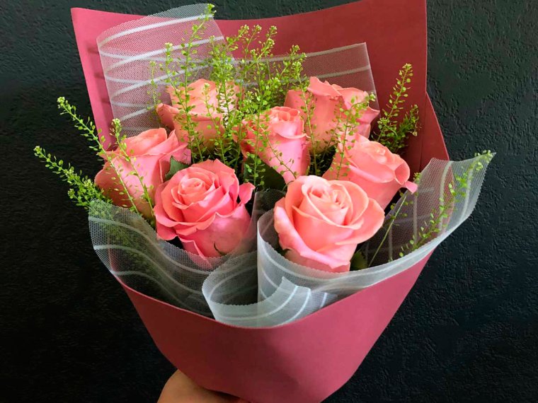 Красивая упаковка букета