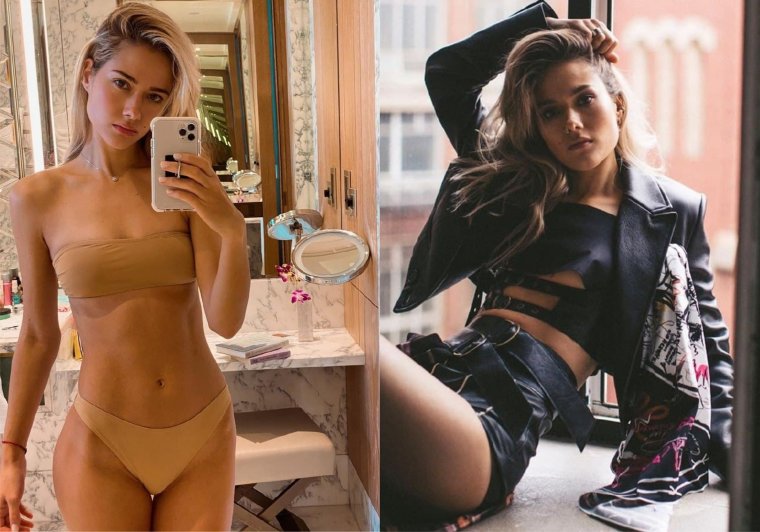 Агата Муцениеце в купальнике