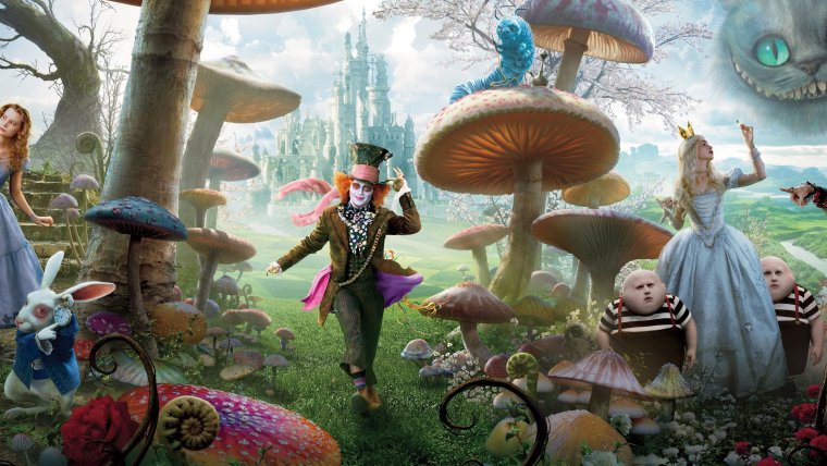 Алиса в стране чудес Зазеркалье лес