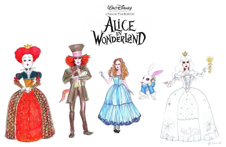 Красная Королева Алиса в стране чудес рисунок