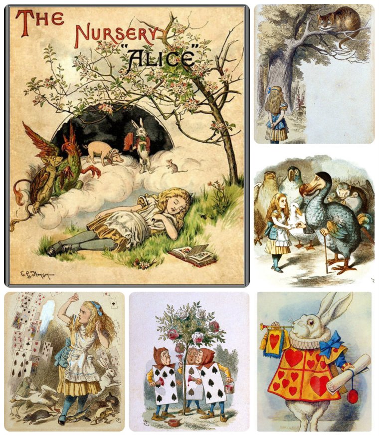 Декупажные карты Алиса в стране чудес