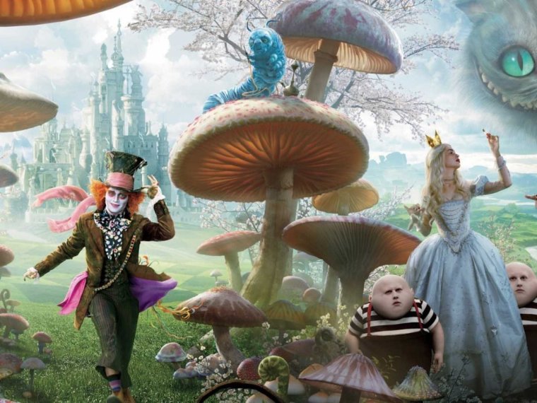 Принт Алиса в стране чудес