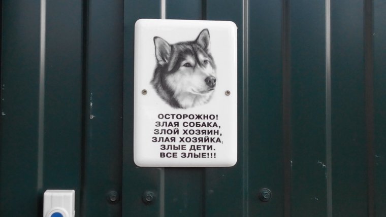 Осторожно злая собака прикол