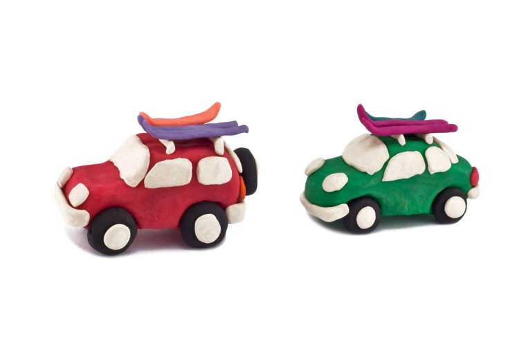 Грузовая машина из пластилина