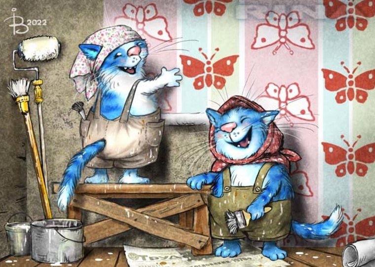 Синий кот Ирины Зенюк