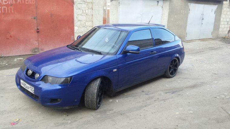 ВАЗ 2107 синяя тонированная