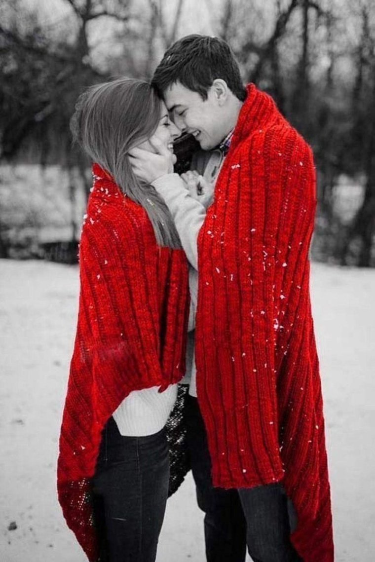 Зимняя романтическая фотосессия
