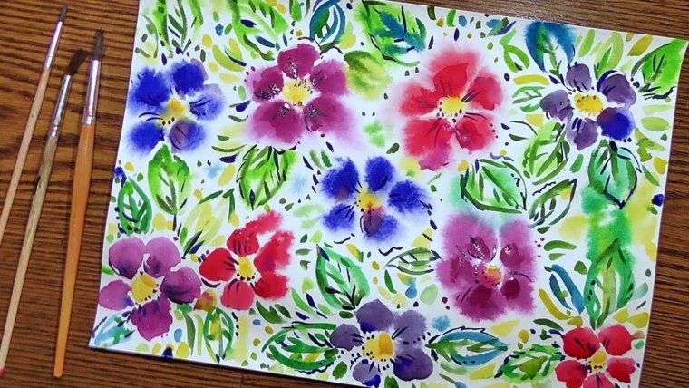 Нетрадиционное рисование розы