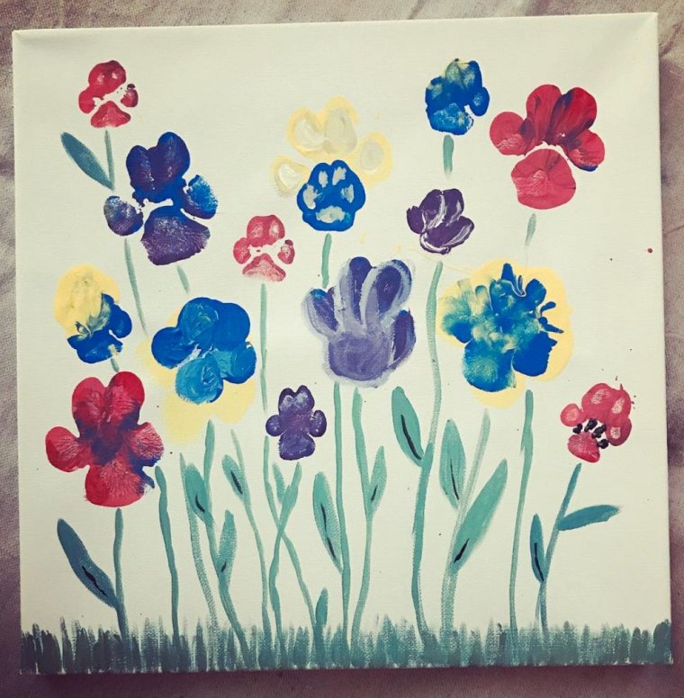 Рисование красивые цветы средняя группа