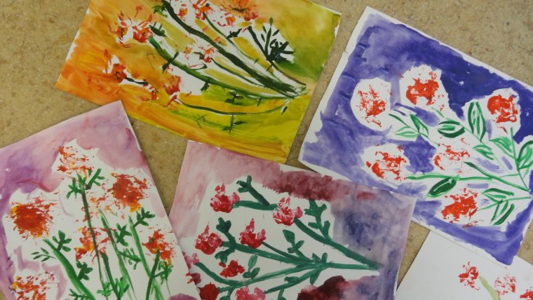 Рисование комнатные растения средняя группа