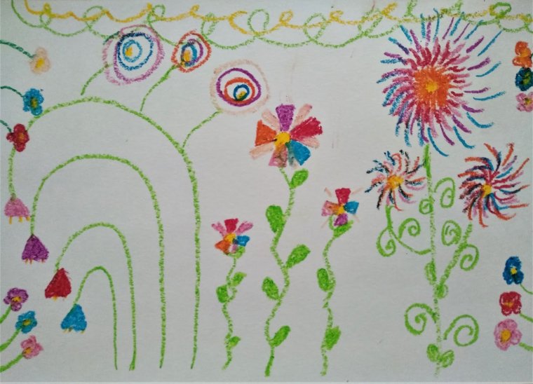 Рисование цветы в детском саду