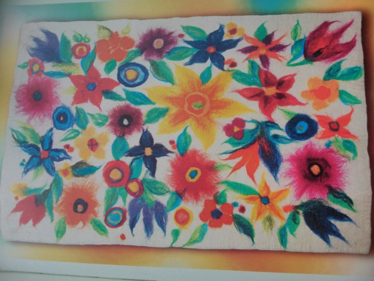 Панно красивые цветы рисование в старшей группе