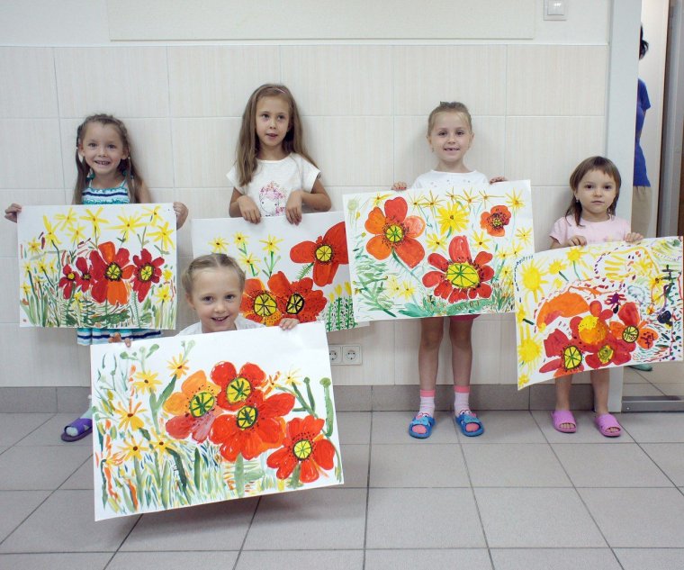 Мимоза рисование в первой младшей