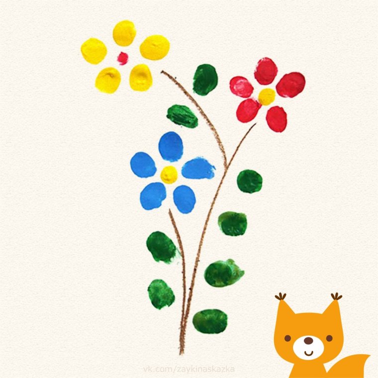 Фантастические цветы рисование старшая группа