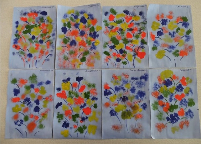 Рисование в старшей группе васильки